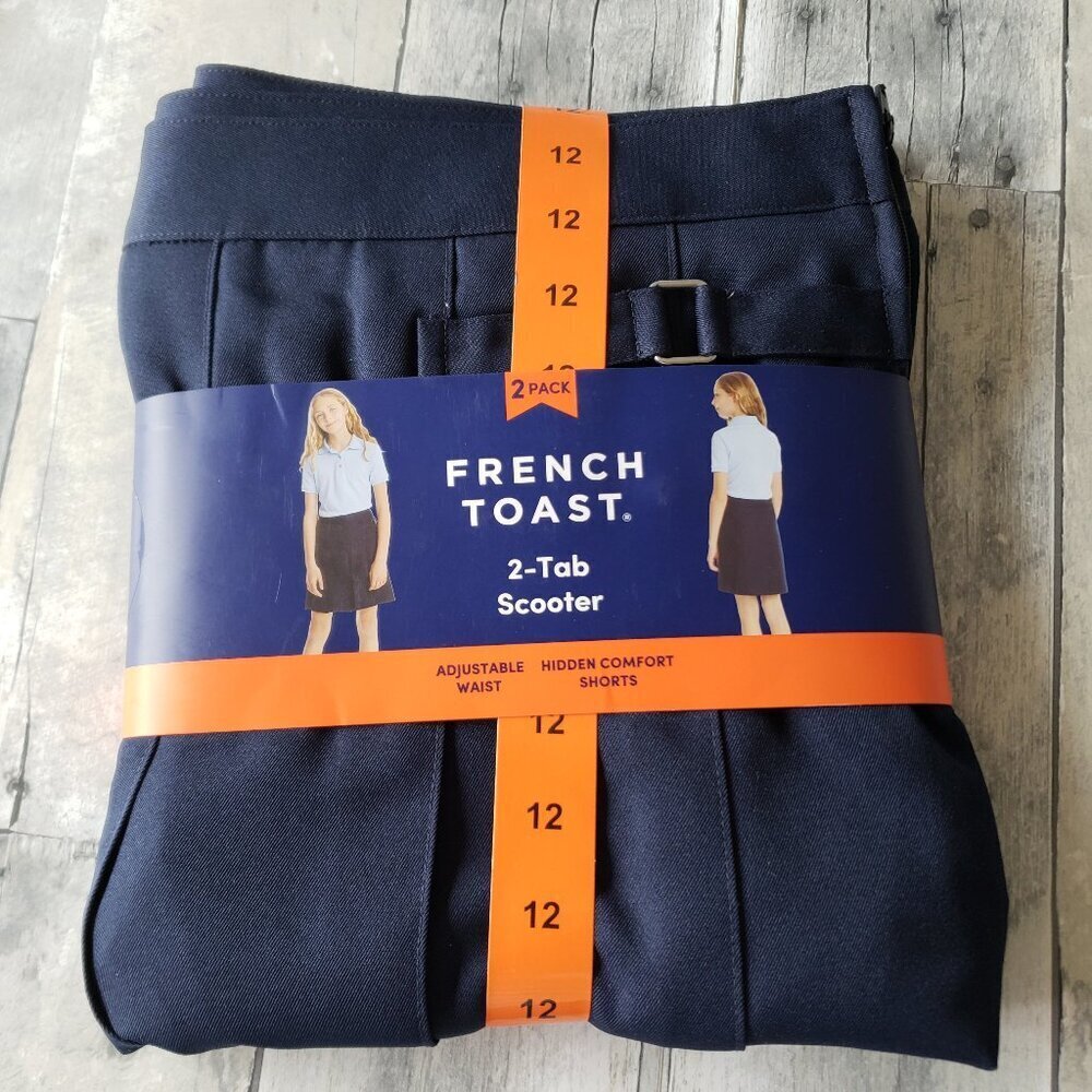 NWT - French Toast Navy Youth 2-tab Skort – Size 12